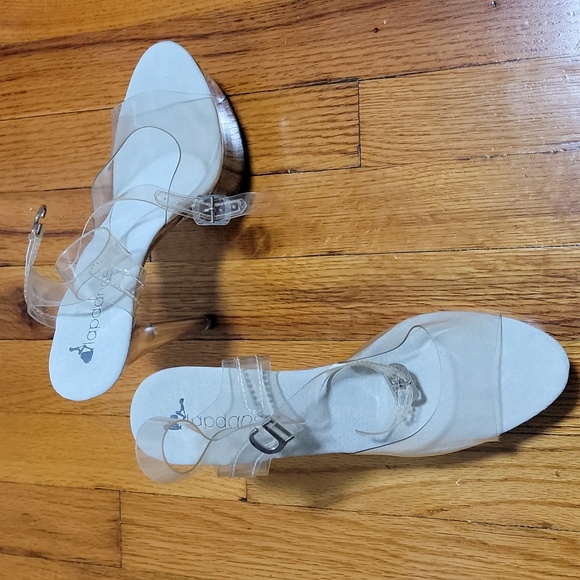 Lap Dance Club Clear Platform High Heels Stiletto Sandals sz 9 - Picture 2 of 8